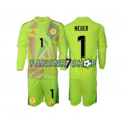 Deutschland Euro 2024 fußball trikot Torhüter Manuel Neuer 1 Kinder Auswärts Langarm