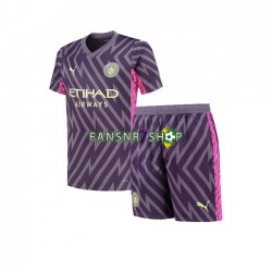 Manchester City fußball trikot Torhüter Kinder Auswärts 2023-2024 Kurzarm