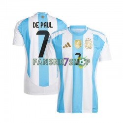 Argentinien fußball trikot De Paul 7 Herren Heim Copa America 2024 Kurzarm