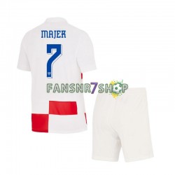 Kroatien fußball trikot Euro 2024 Lovro Majer 7 Kinder Heim Kurzarm