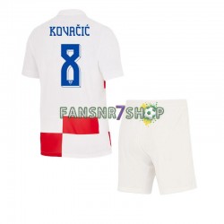 Kroatien fußball trikot Euro 2024 Mateo Kovacic 8 Kinder Heim Kurzarm