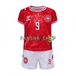 Dänemark fußball trikot Euro 2024 Hojlund 9 Kinder Heim Kurzarm