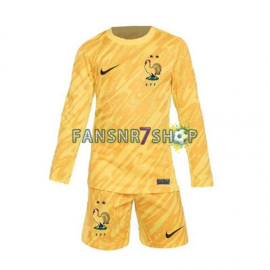 Frankreich fußball trikot Euro 2024 Torhüter Kinder Heim Langarm