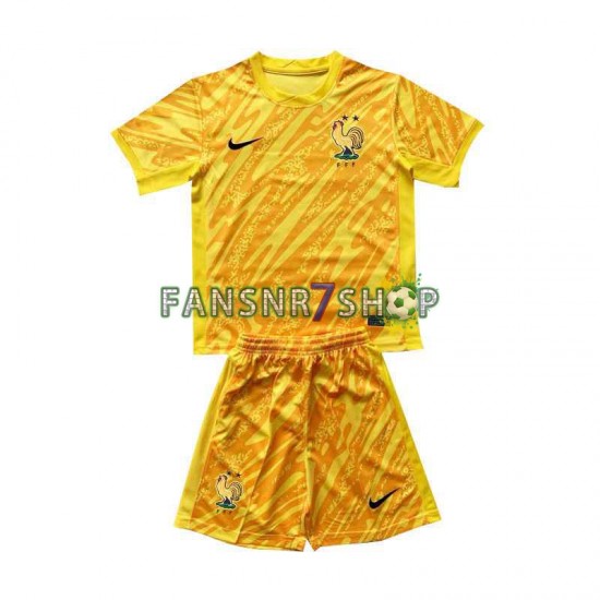 Frankreich fußball trikot Euro 2024 Torhüter Kinder Heim Kurzarm