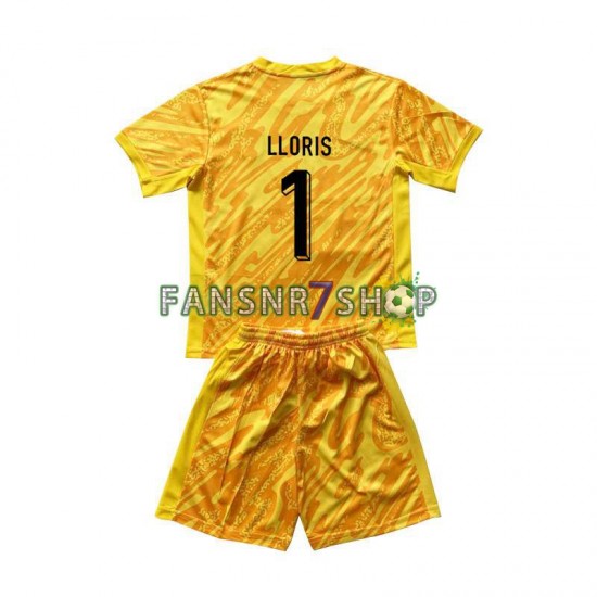 Frankreich fußball trikot Euro 2024 Hugo Lloris 1 Torhüter Kinder Heim Kurzarm