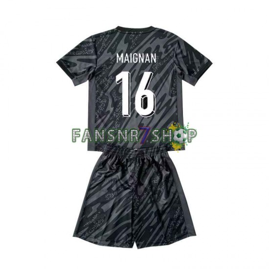 Frankreich fußball trikot Euro 2024 Mike Maignan 16 Torhüter Kinder Auswärts Kurzarm