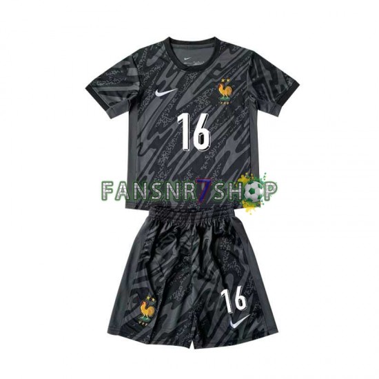 Frankreich fußball trikot Euro 2024 Mike Maignan 16 Torhüter Kinder Auswärts Kurzarm