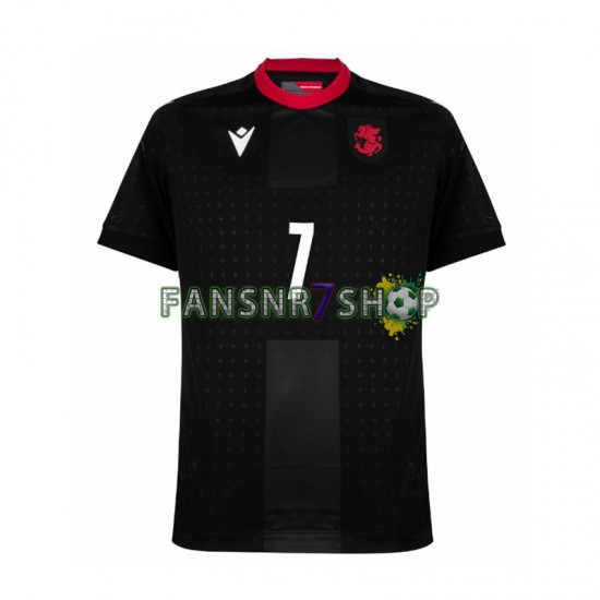 fußball trikot Euro 2024 Georgia Kvaratskhelia 7 Herren Auswärts Kurzarm