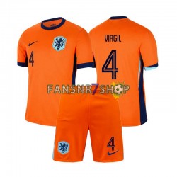 Niederlande fußball trikot Euro 2024 Virgil van Dijk 4 Kinder Heim Kurzarm Niederlande fußball trikot Euro 2024 Virgil van Dijk 4 Kinder Heim Kurzarm