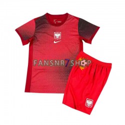 Polen fußball trikot Euro 2024 Kinder Auswärts Kurzarm