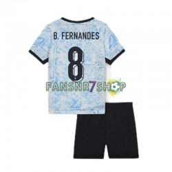 Portugal fußball trikot Euro 2024 Bruno Fernandes 8 Kinder Auswärts Kurzarm