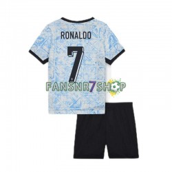 Portugal fußball trikot Euro 2024 Cristiano Ronaldo 7 Kinder Auswärts Kurzarm