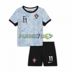 Portugal fußball trikot Euro 2024 Joao Felix 11 Kinder Auswärts Kurzarm