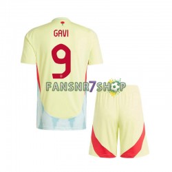 Spanien fußball trikot Euro 2024 Gavi 9 Kinder Auswärts Kurzarm