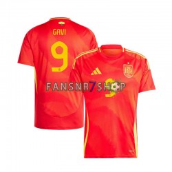 Spanien fußball trikot Euro 2024 Gavi 9 Herren Heim Kurzarm