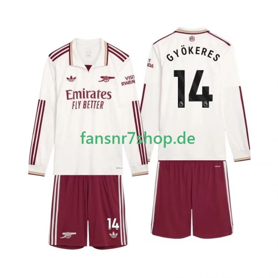 Arsenal fußball trikot Gyokeres 14 Kinder Ausweich 2025-2026 Langarm