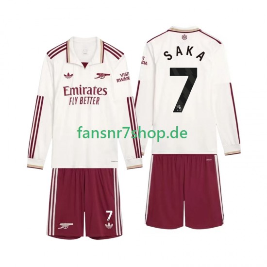 Arsenal fußball trikot Saka 7 Kinder Ausweich 2025-2026 Langarm