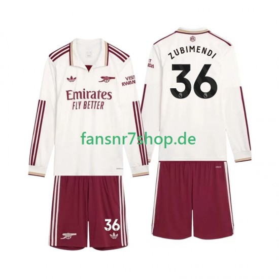 Arsenal fußball trikot Zubimendi 36 Kinder Ausweich 2025-2026 Langarm