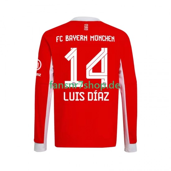 FC Bayern München fußball trikot Luis Diaz 14 Herren Heim 2025-2026 Langarm