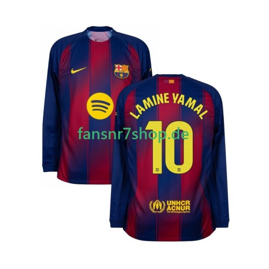 FC Barcelona fußball trikot Lamine Yamal 10 Herren Heim 2025-2026 Langarm