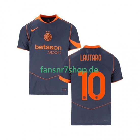 Inter Mailand fußball trikot Lautaro Martinez 10 Herren Ausweich 2025-2026 Kurzarm