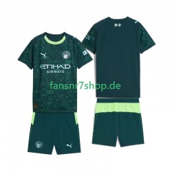 Manchester City fußball trikot Kinder Viertes 2025-2026 Kurzarm