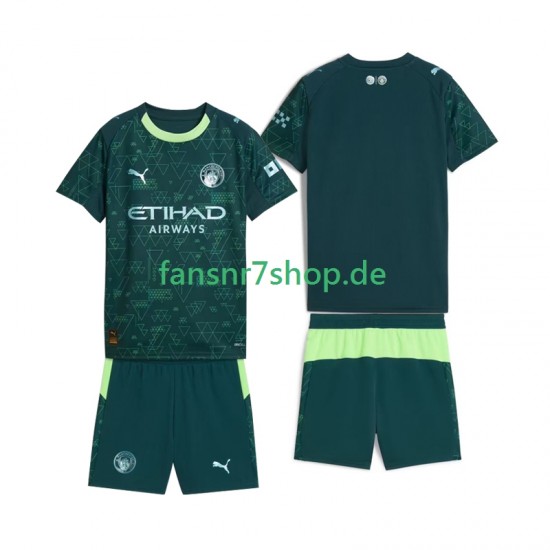 Manchester City fußball trikot Kinder Viertes 2025-2026 Kurzarm