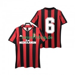 AC Mailand fußball trikot 6 1988 1989 Herren Heim Retro Kurzarm