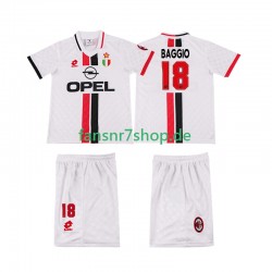 AC Mailand fußball trikot BAGGIO 18 1996 1997 Kinder Auswärts Retro Kurzarm