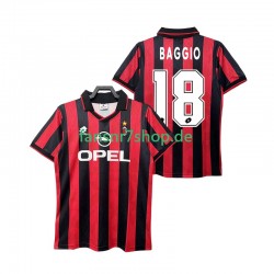 AC Mailand fußball trikot BAGGIO 18 1995 1996 Herren Heim Retro Kurzarm