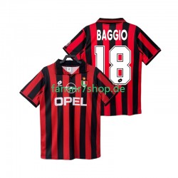 AC Mailand fußball trikot BAGGIO 18 1996 1997 Herren Heim Retro Kurzarm