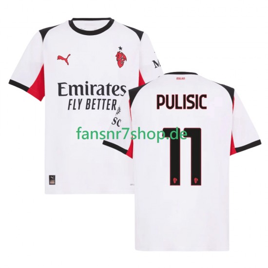 AC Mailand fußball trikot Christian Pulisic 11 Herren Auswärts 2025-2026 Kurzarm