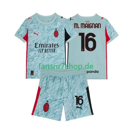 AC Mailand fußball trikot Mike Maignan 16 Torhüter Kinder Heim 2025-2026 Kurzarm