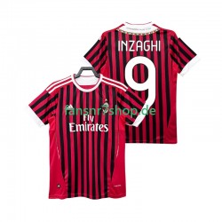 AC Mailand fußball trikot INZAGHI 9 2012 Herren Heim Retro 2011 Kurzarm