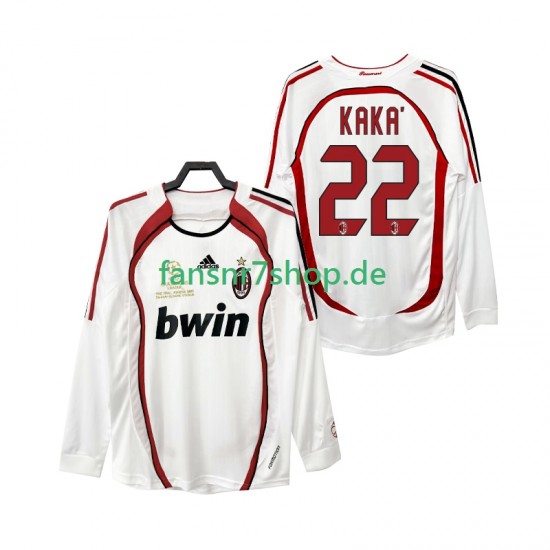 AC Mailand fußball trikot KAKA 22 2007 Herren Auswärts Retro 2006 Langarm