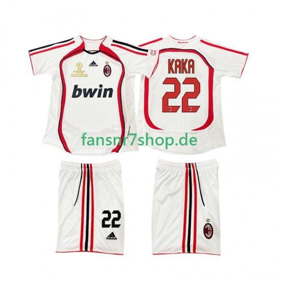 AC Mailand fußball trikot KAKA 22 2007 Kinder Auswärts Retro 2006 Kurzarm