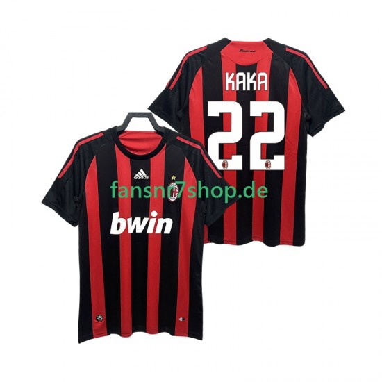 AC Mailand fußball trikot KAKA 22 2009 Herren Heim Retro 2008 Kurzarm