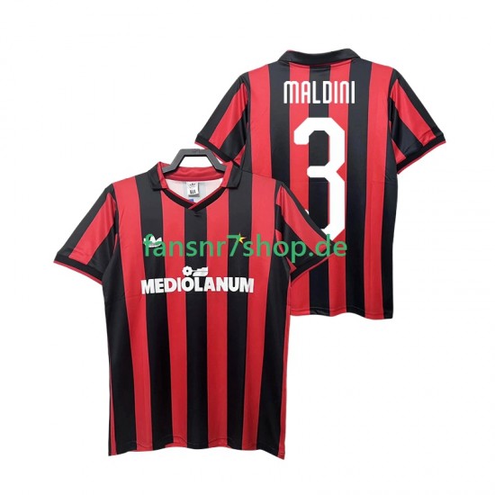 AC Mailand fußball trikot MALDINI 3 1991 Herren Heim Retro 1990 Kurzarm