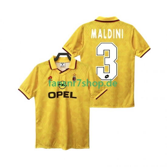 AC Mailand fußball trikot MALDINI 3 1995 1996 Herren Ausweich Retro Kurzarm
