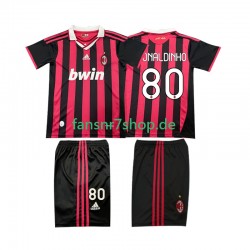 AC Mailand fußball trikot RONALDINHO 80 2009 Kinder Heim Retro 2010 Kurzarm
