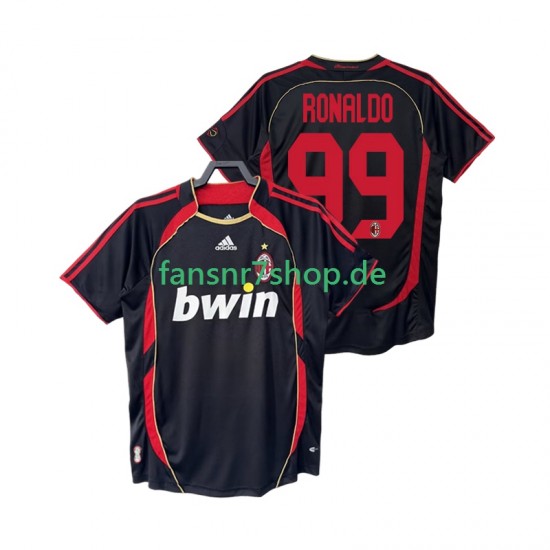 AC Mailand fußball trikot RONALDO 99 2007 Herren Ausweich Retro 2006 Kurzarm