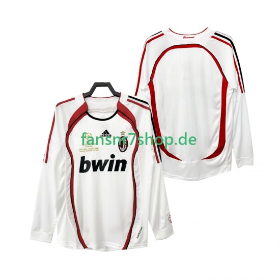 AC Mailand fußball trikot 2007 Herren Auswärts Retro 2006 Langarm