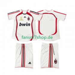 AC Mailand fußball trikot 2007 Kinder Auswärts Retro 2006 Kurzarm