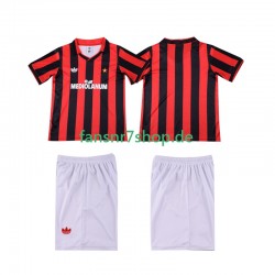AC Mailand fußball trikot 1991 Kinder Heim Retro 1990 Kurzarm