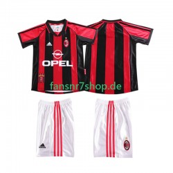 AC Mailand fußball trikot 1998 Kinder Heim Retro 1999 Kurzarm