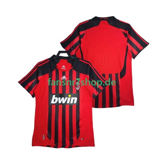AC Mailand fußball trikot 2007 Herren Heim Retro 2008 Kurzarm