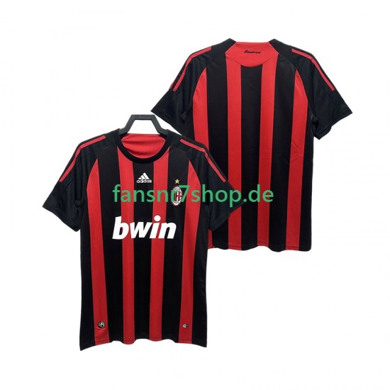 AC Mailand fußball trikot 2009 Herren Heim Retro 2008 Kurzarm