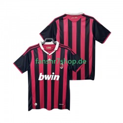 AC Mailand fußball trikot 2009 Herren Heim Retro 2010 Kurzarm