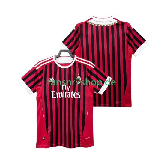 AC Mailand fußball trikot 2012 Herren Heim Retro 2011 Kurzarm