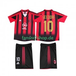 AC Mailand fußball trikot SEEDORF 10 2005 Kinder Heim Retro 2004 Kurzarm